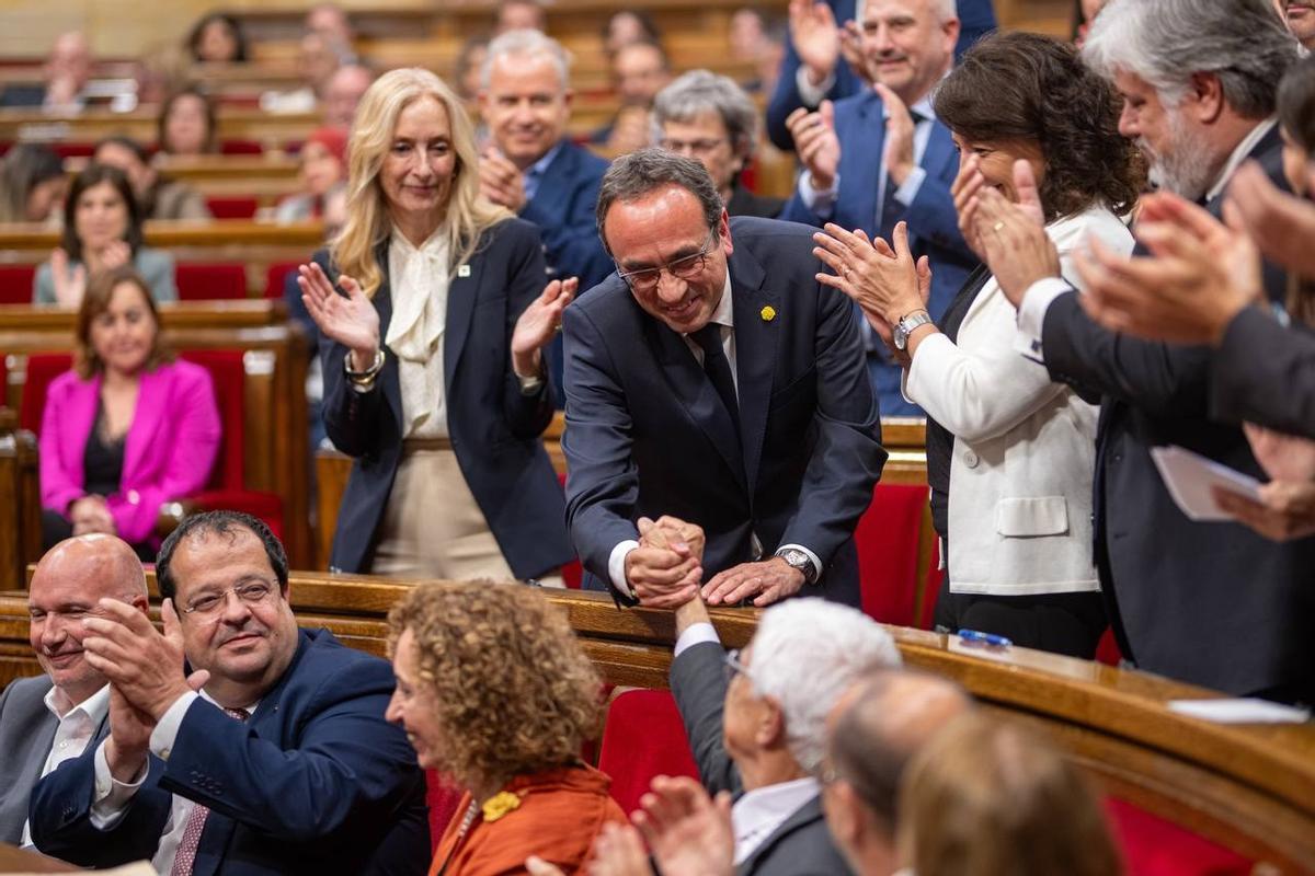 Josep Rull, nuevo presidentw del Parlamet de Cataluña.