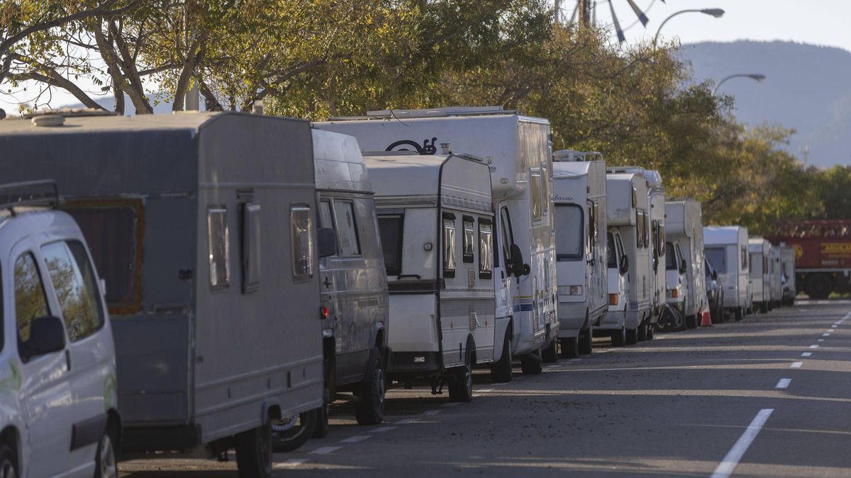 Asentamiento de caravanas en Son Güells.