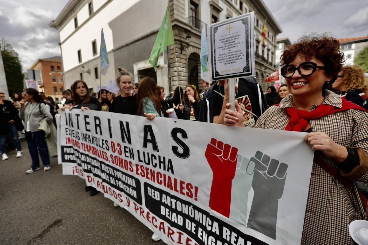 Jornada de huelga en las escuelinas asturianas