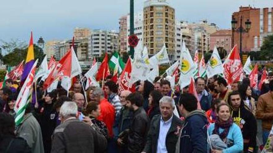 La Marcha por la Dignidad  se manifestó ayer por Málaga.