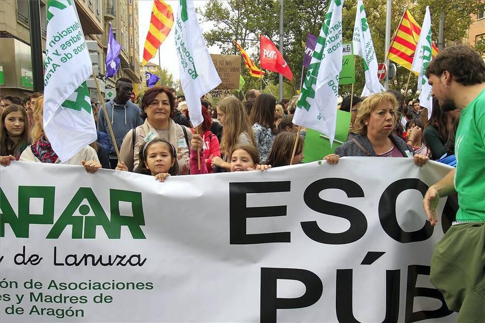 Manifestación contra la Lomce en Zaragoza