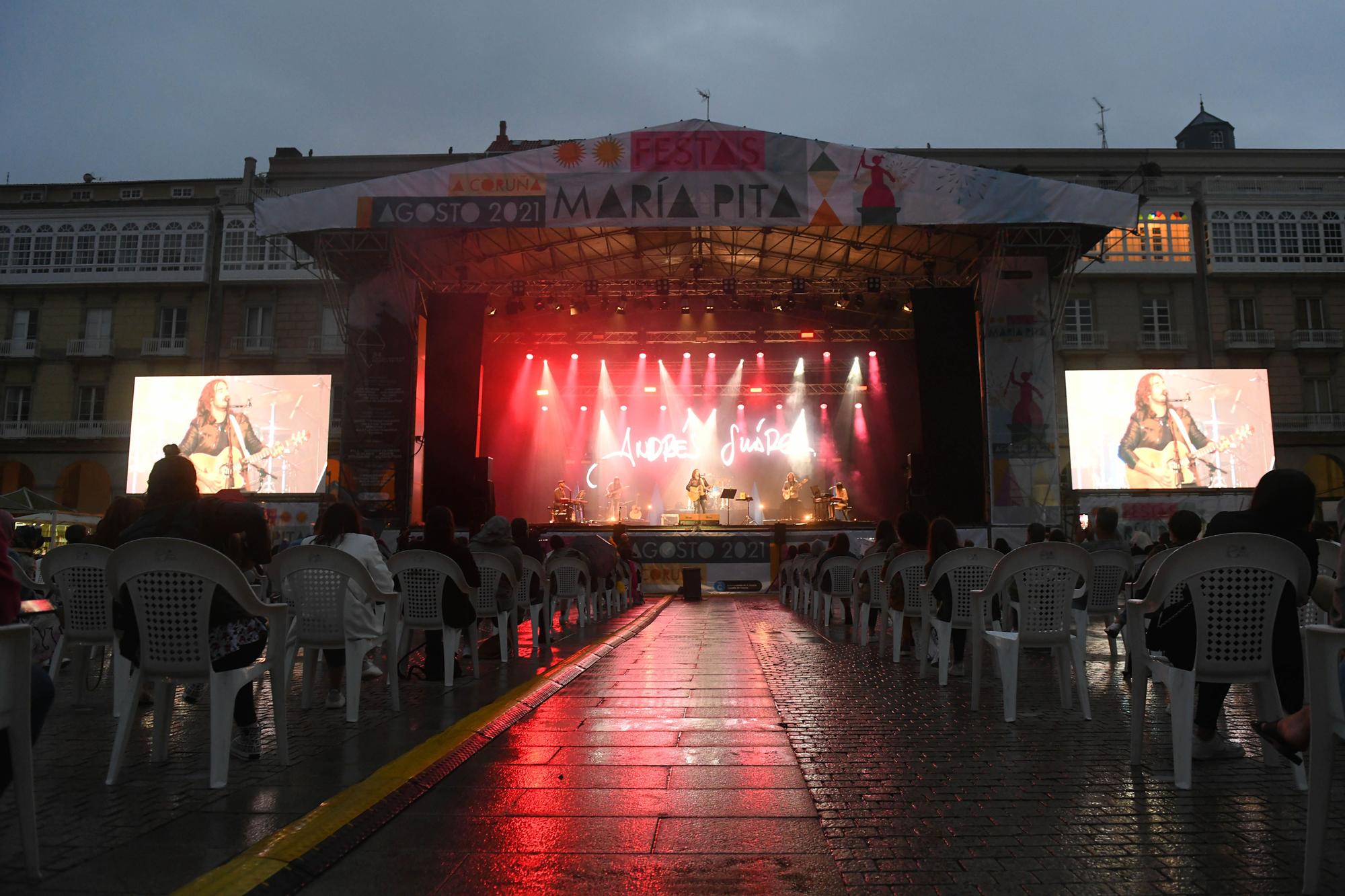 Concierto de Andrés Suárez en las fiestas de María Pita