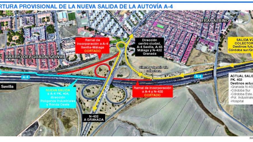 Fomento abre este viernes la nueva salida de la autovía A-4 en el kilómetro 403,6