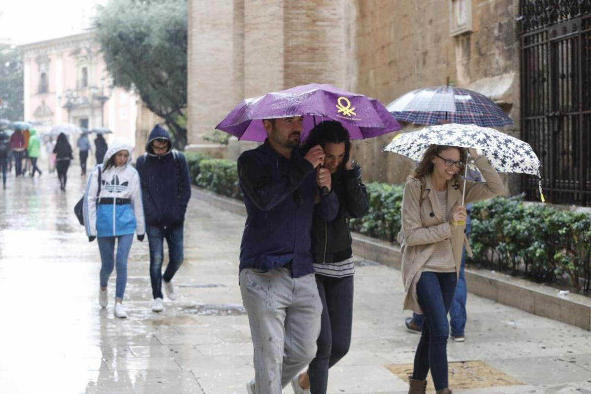 Lluvias en la ciudad de València