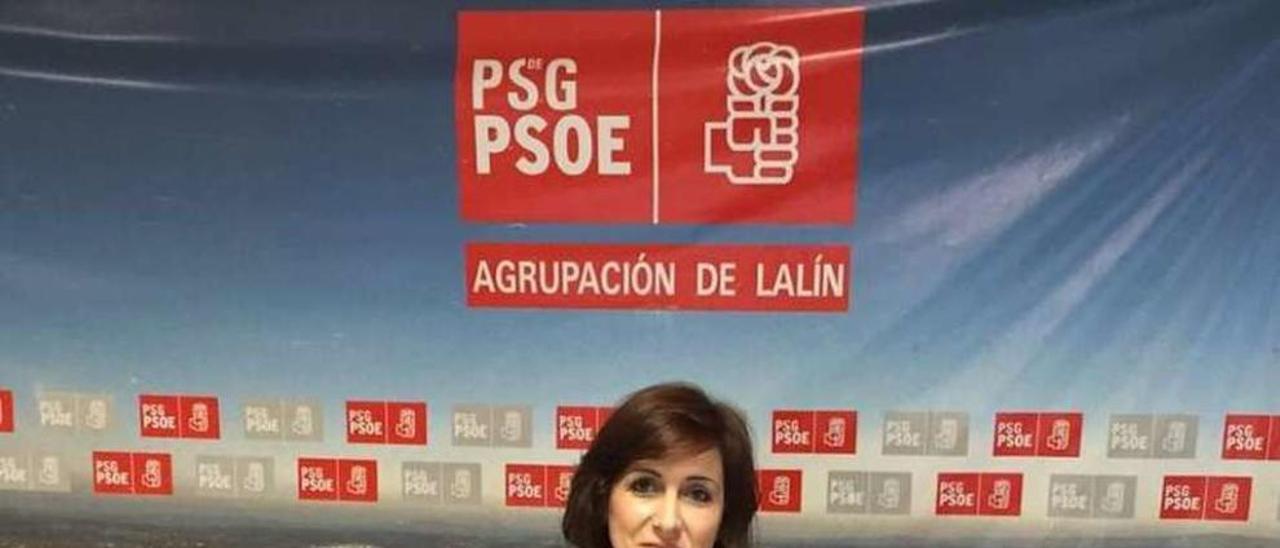 María Rodríguez Alonso, en la sede del PSOE lalinense.