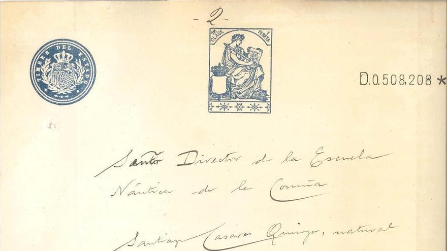 Expediente de la Escuela Náutica firmado por Santiago Casares Quiroga.