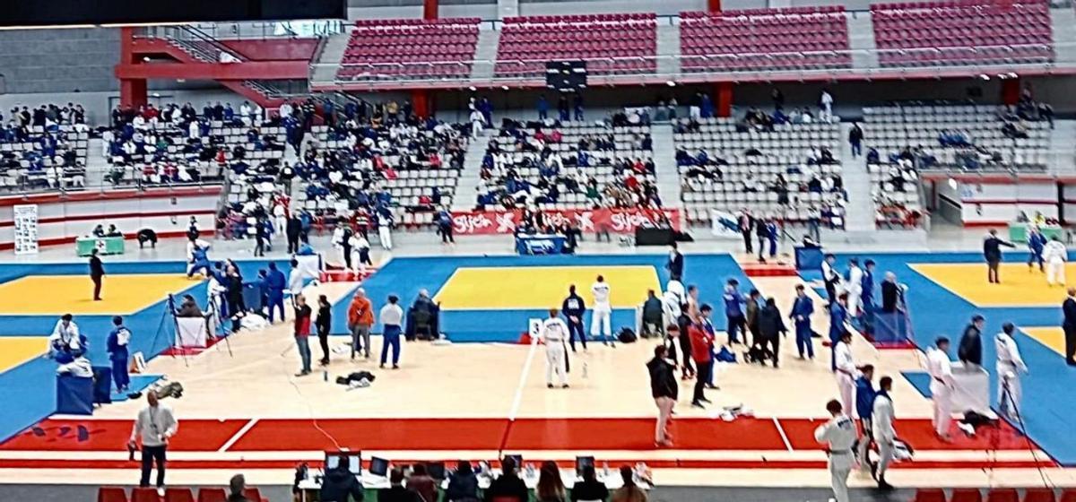 Aspecto que presentaba el Palacio de los Deportes de Gijón durante el campeonato.