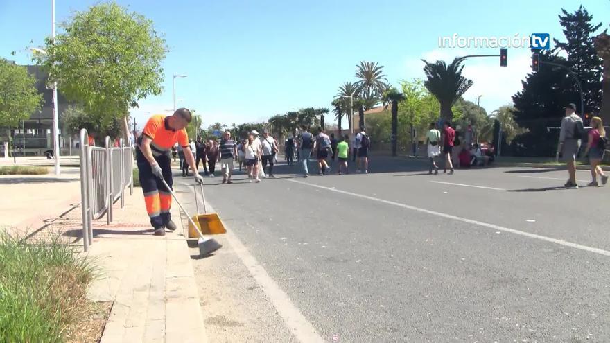 UTE Alicante y el Ayuntamiento ponen en marcha un dispositivo especial de limpieza para Santa Faz