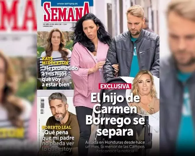 El hijo de Carmen Borrego reacciona a la noticia de su separación