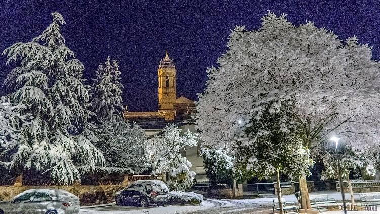 La neu deixa postals blanques al Moianès