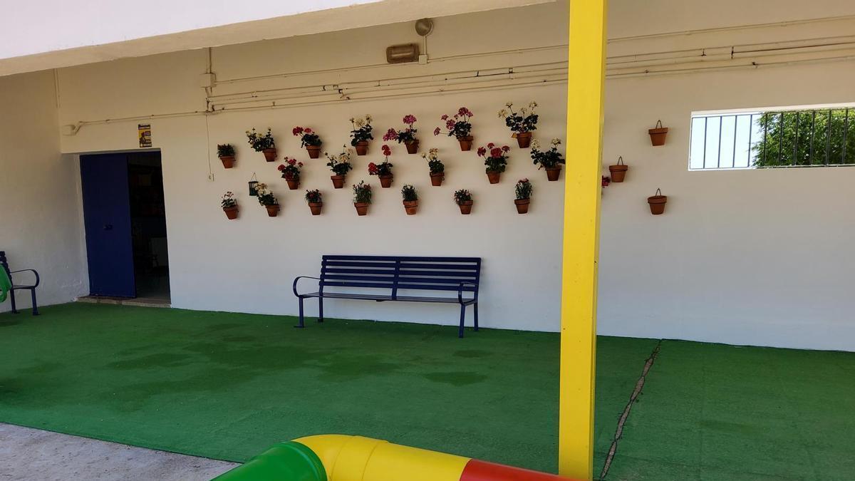 Imagen del interior del colegio Príncipe de Asturias de Alvarado (Badajoz).