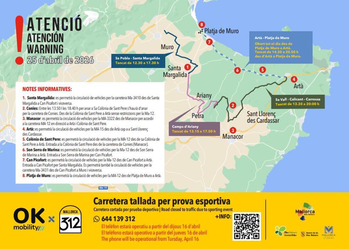 Cortes de la Mallorca 312 en la zona de Llevant