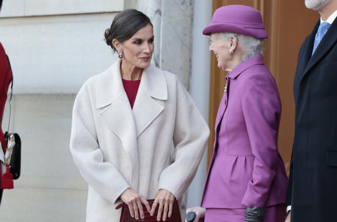 La reina Letizia y la reina Margarita en Copenhague