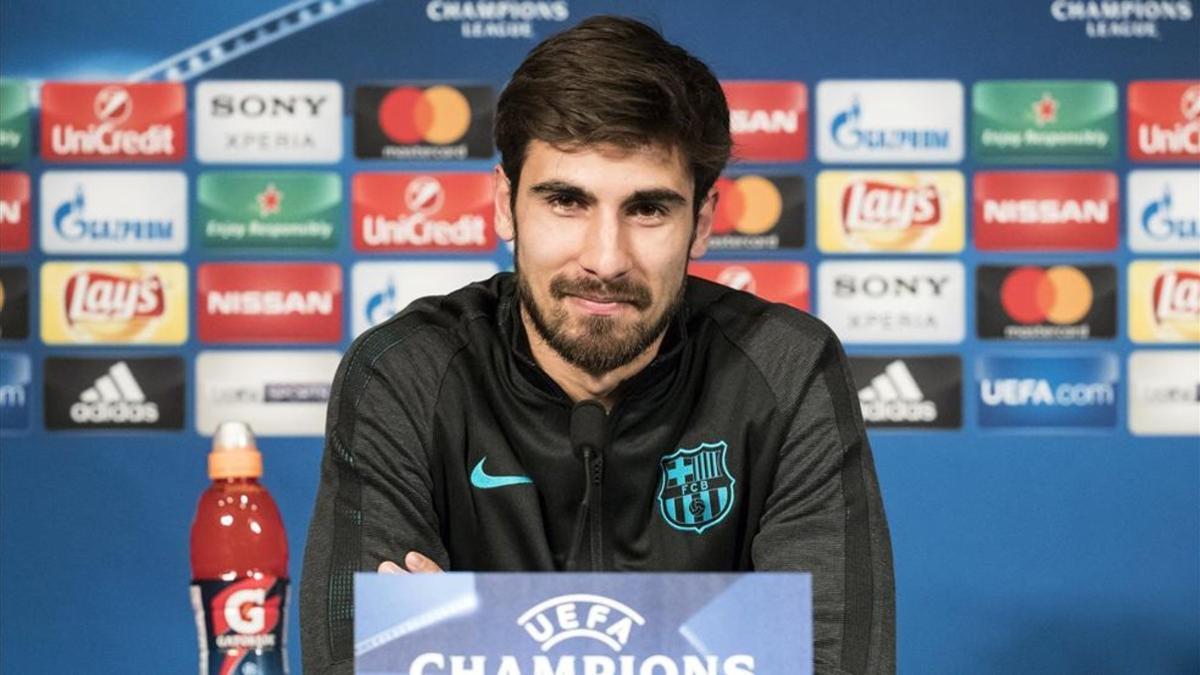 André Gomes, en rueda de prensa