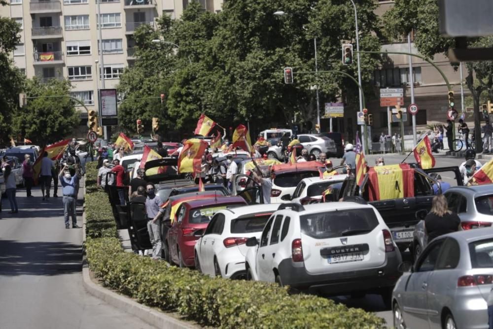 La protesta en coche de Vox colapsa el centro de Palma