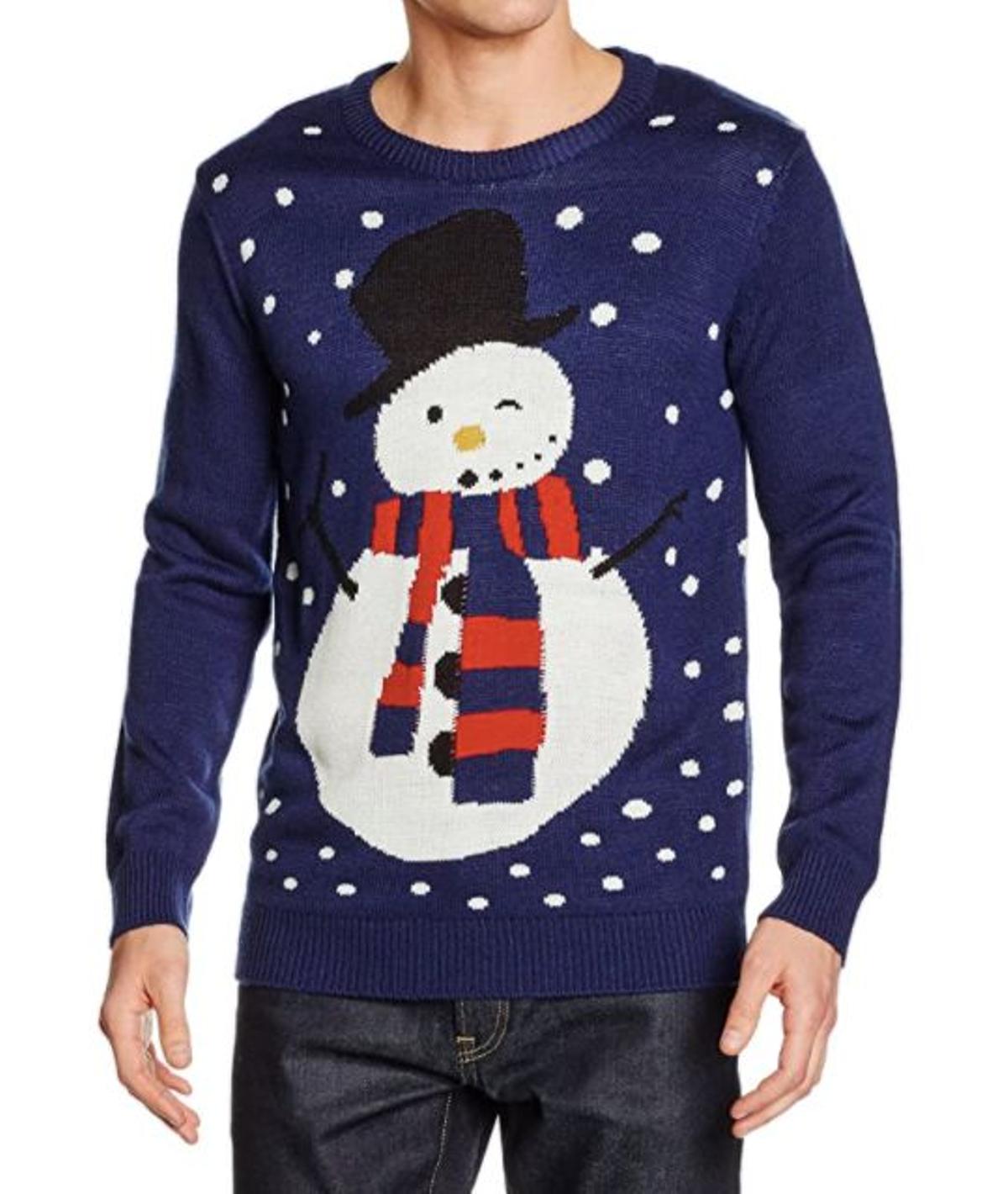 Jersey navideño con muñeco de nieve