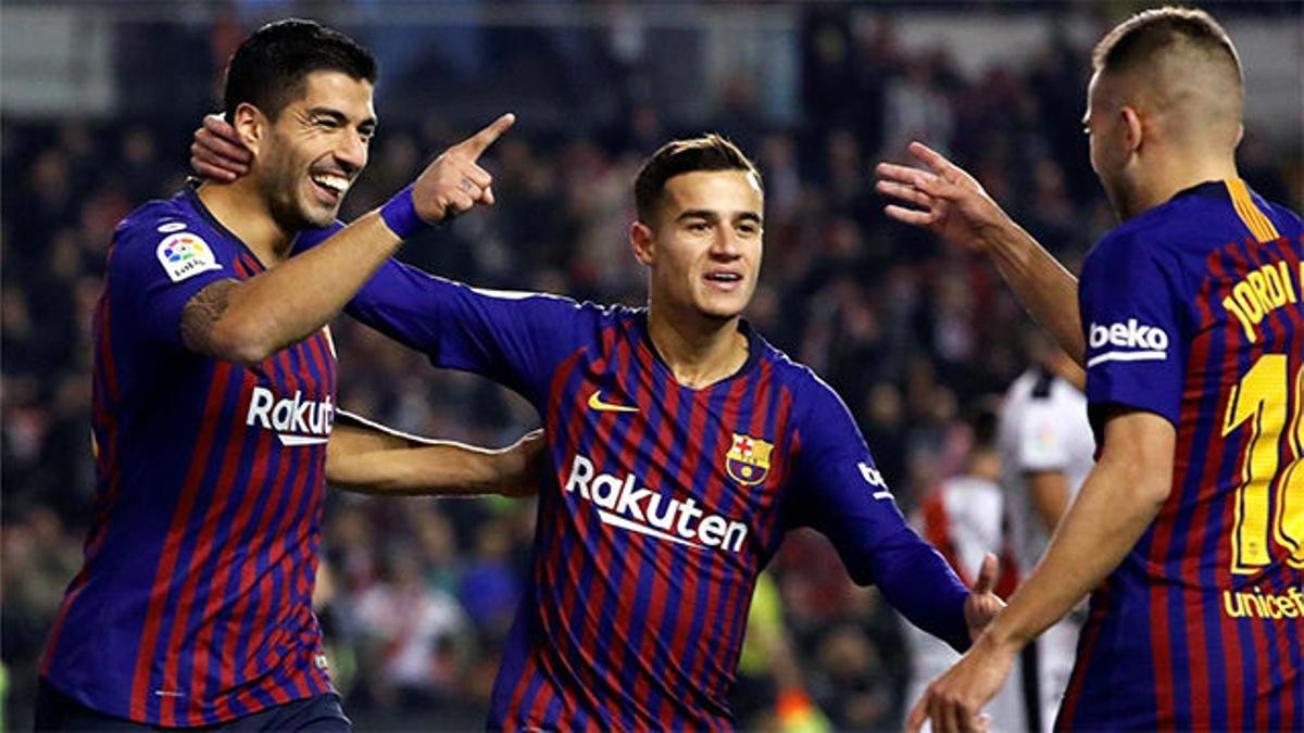 El Barça sufrió pero consiguió doblegar al Rayo en el último suspiro