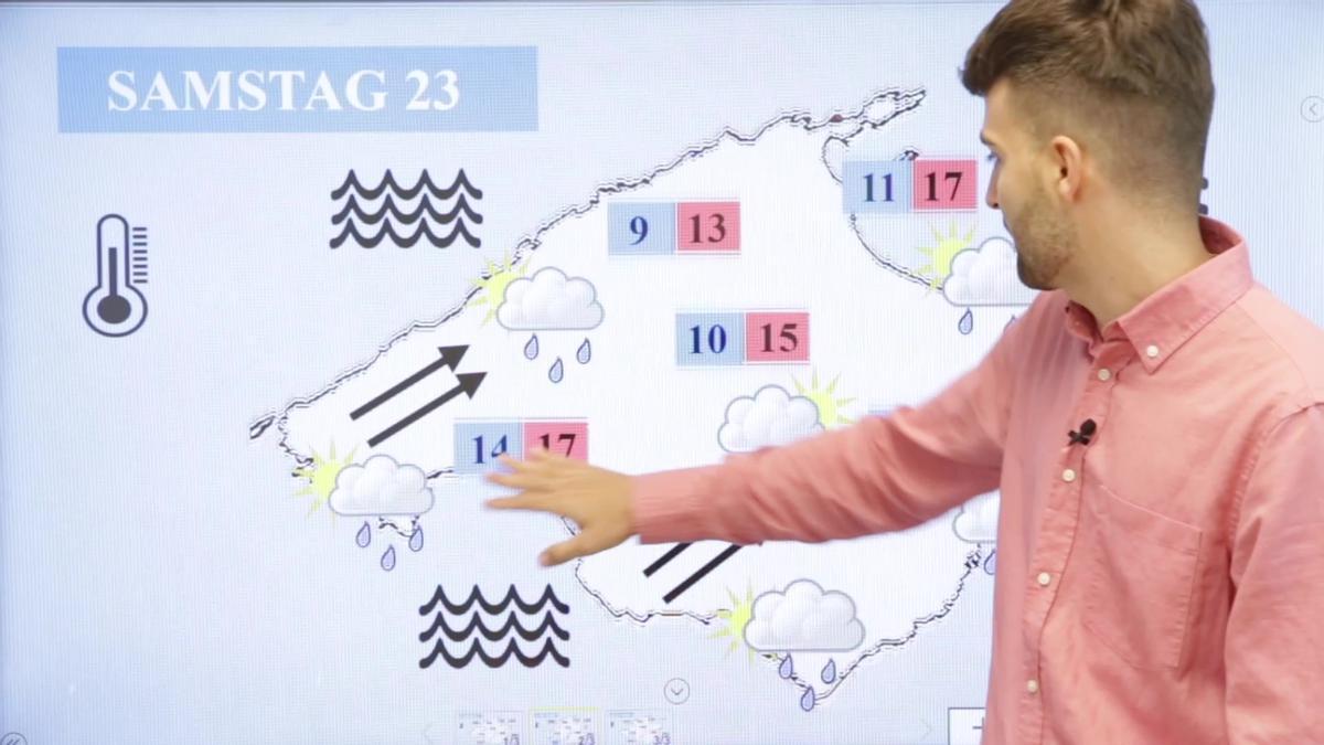 Duncan Wingen präsentiert die Wettervorhersage für das Wochenende vom 22. bis 24. April 2022