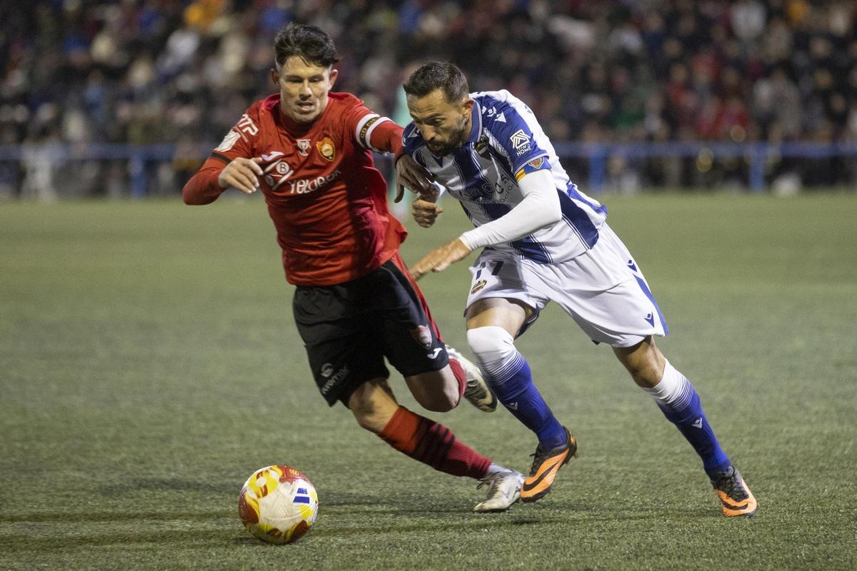 Morales en el partido contra el Cieza.