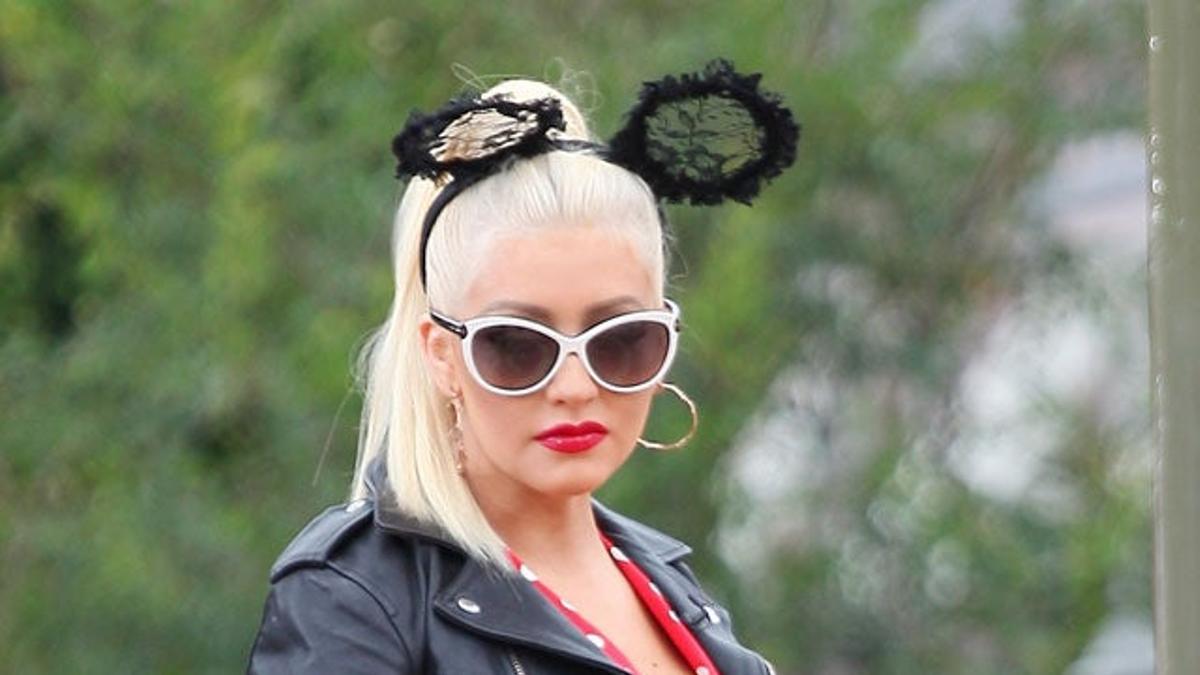 Christina Aguilera, una Minnie Mouse un poco seria