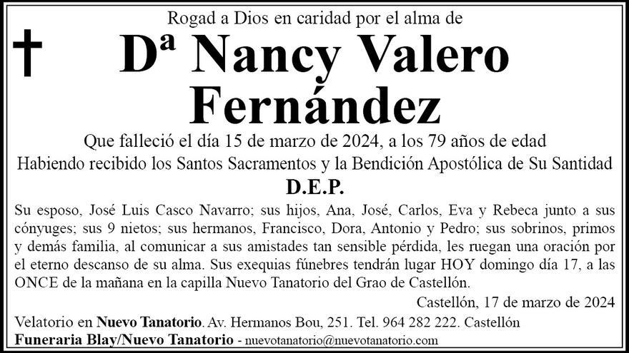 Dª Nancy Valero Fernández