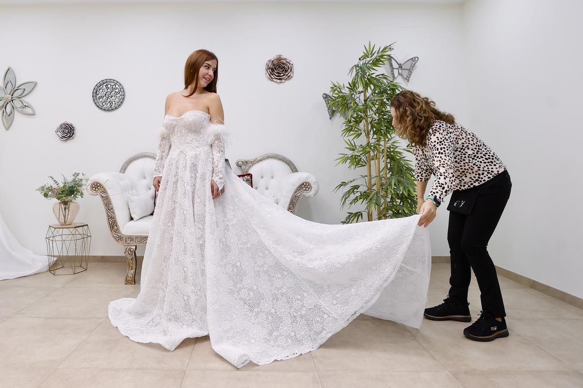 Expositor de Higar Novias en la edición del año pasado de Fuente Palmera de Boda.