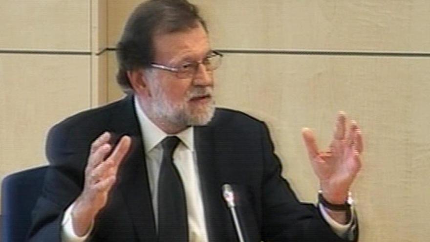 Mariano Rajoy durant la seva compareixença.