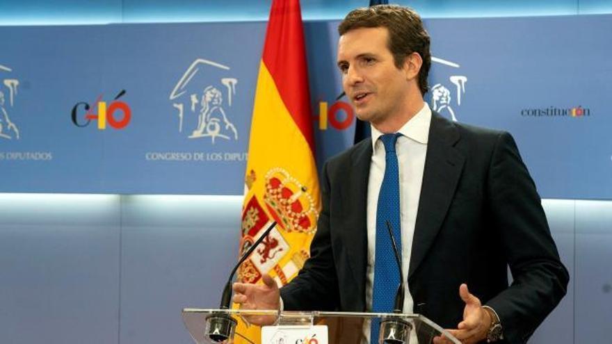 Casado: "El PP no va a apoyar la investidura de Sánchez"