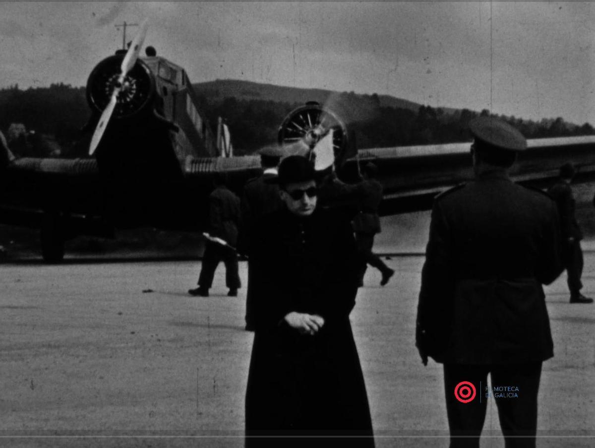 Inauguración do Aeroporto de Peinador dos anos 50.