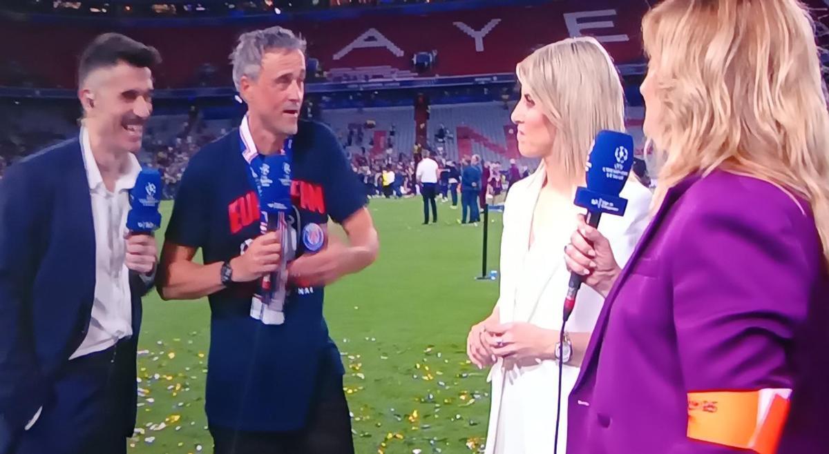 El momento divertido de Luis Enrique tras la final