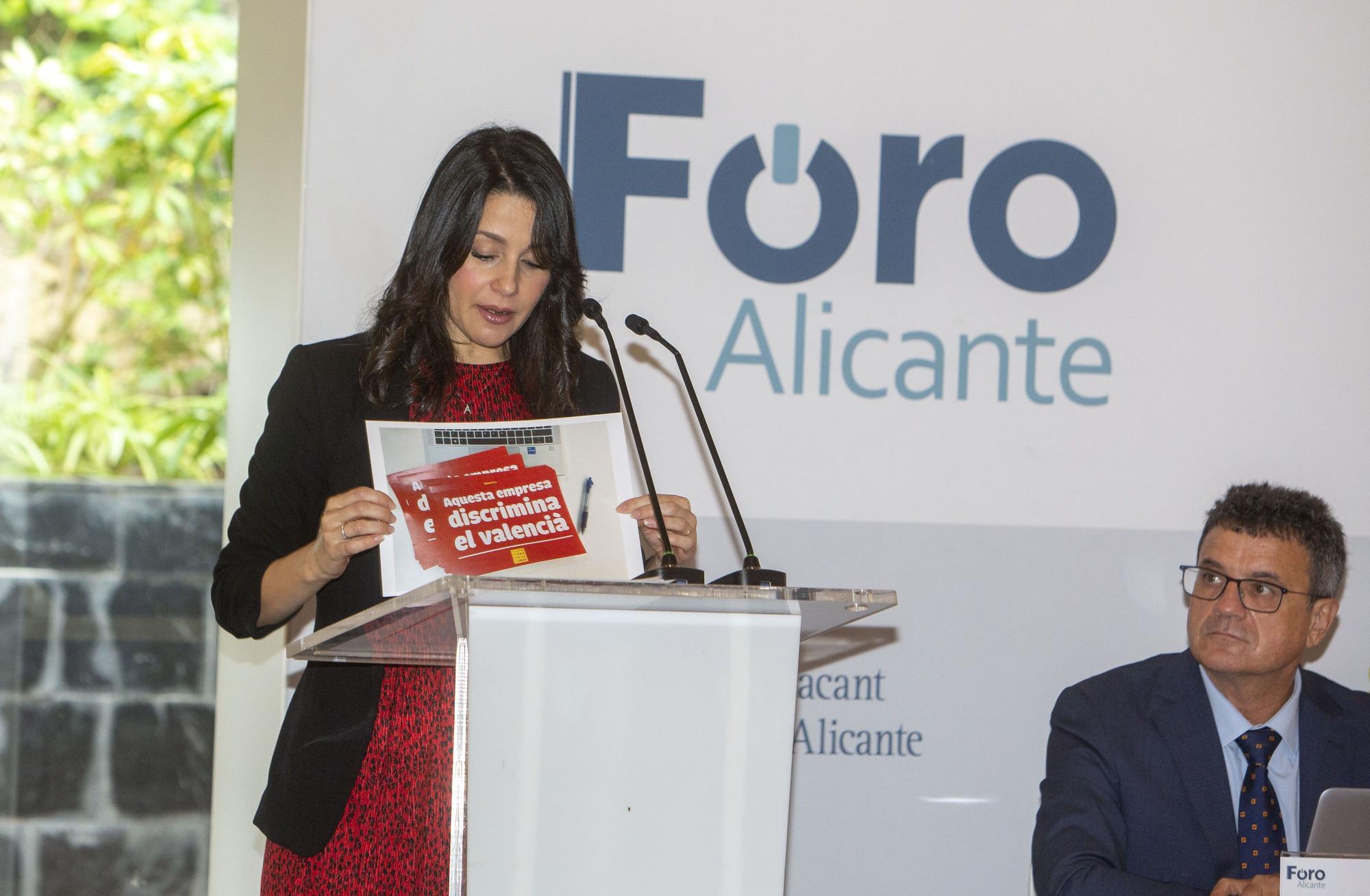 Inés Arrimadas en el Foro Alicante