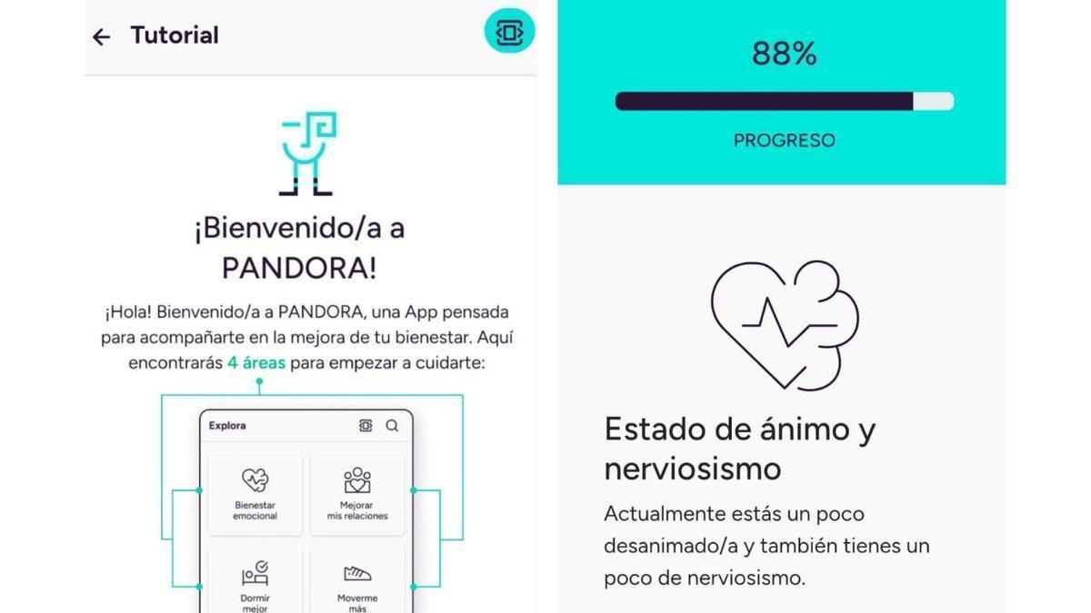 Imágenes de la aplicación Pandora.