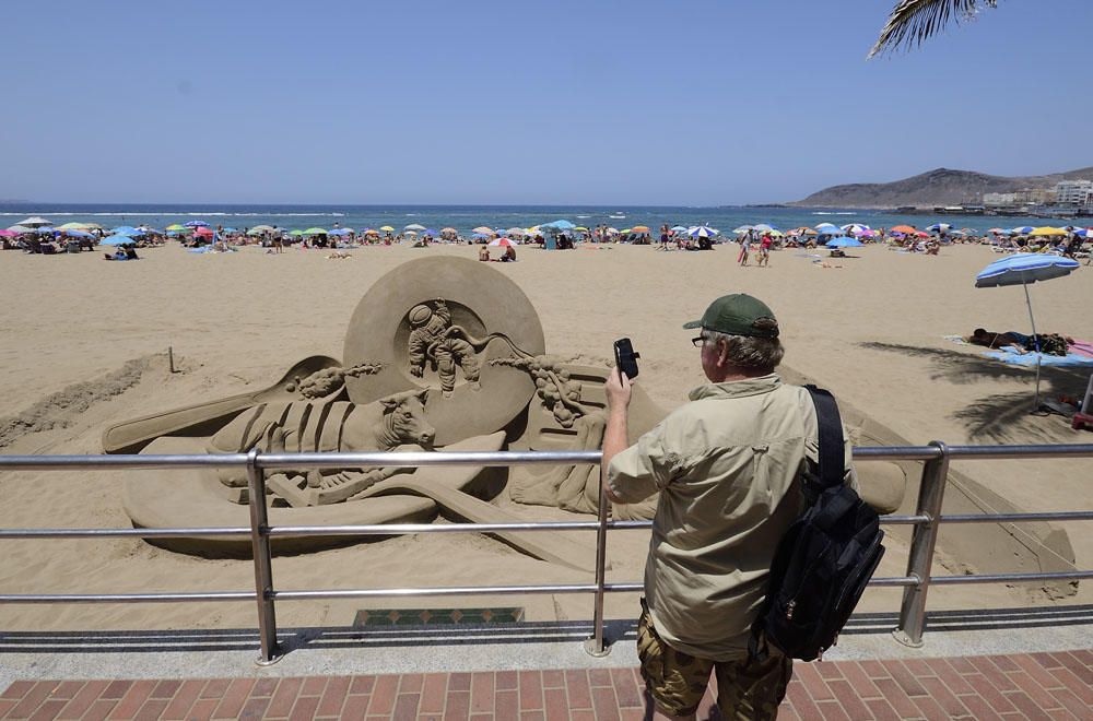 Día de playa en Las Canteras, agosto 2017