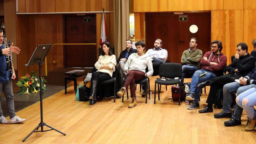 Una “masterclass” de clarinete en el conservatorio superior de música de Vigo.   | // MARTA G. BREA