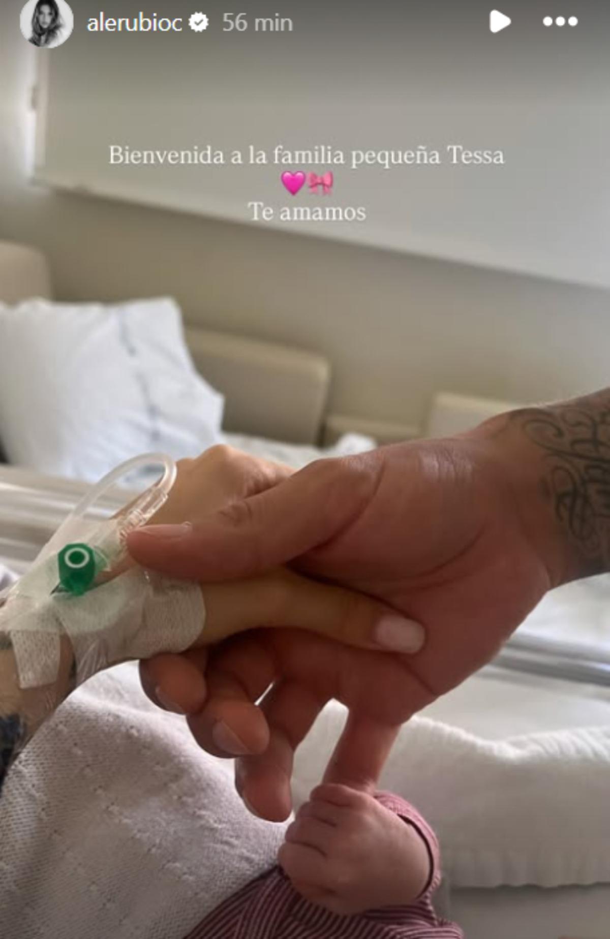 Alejandra Rubio da la bienvenida a Tessa, su segunda hija con Carlo
