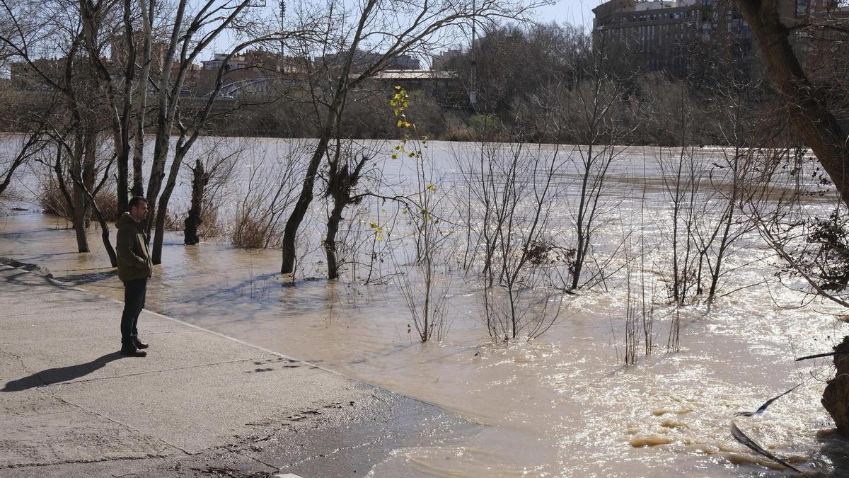 La crecida del río Ebro en Aragón.