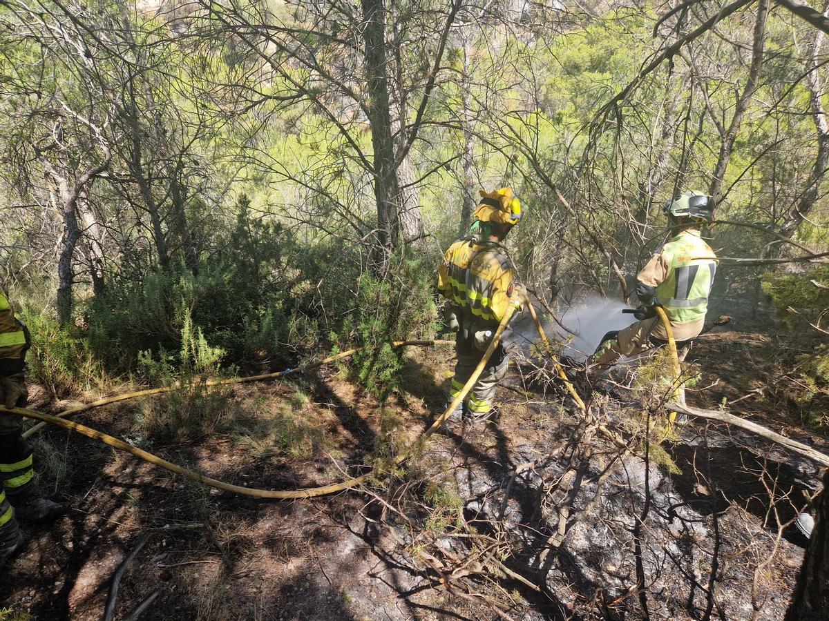 En imágenes I El operativo del Infoar en el sector 1 del incendio de Leciñena, este viernes En imágenes I El operativo del Infoar en el sector 1 del incendio de Leciñena, este viernes