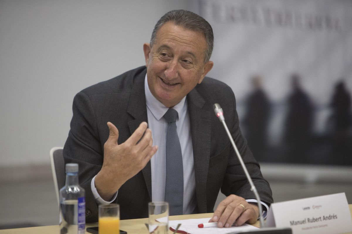 Manuel Rubert, en un acto de la Cámara de Comercio de Valencia.