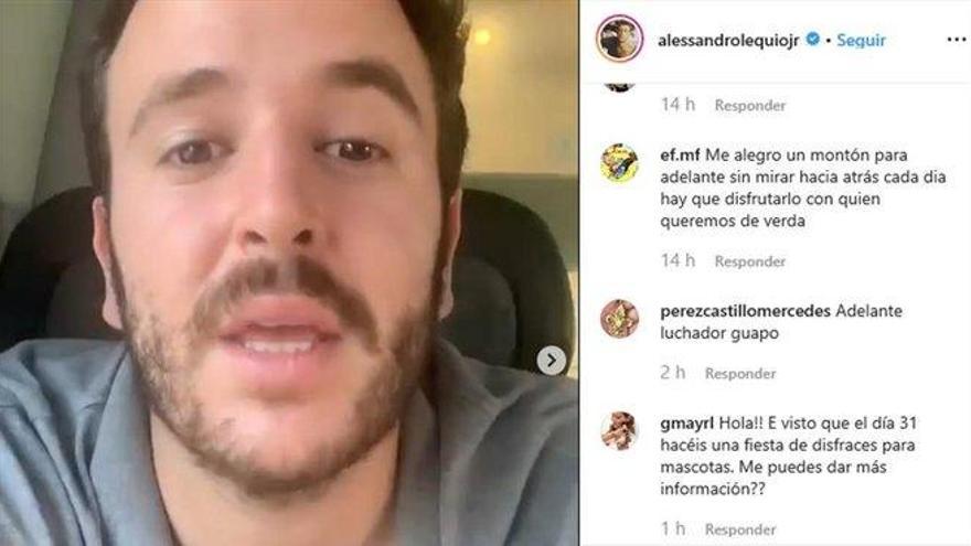 Álex Lequio reaparece tras sufrir una recáída en su batalla contra el cáncer