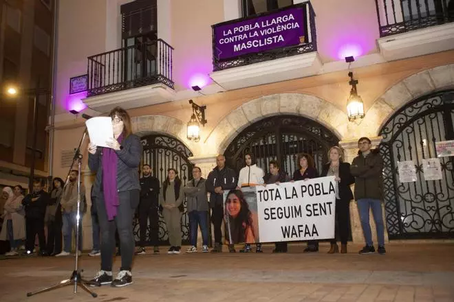 La Pobla Llarga rinde homenaje a Wafaa y rechaza la violencia machista
