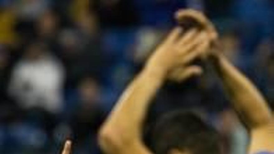 Román celebra su gol del domingo ante el Espanyol B.