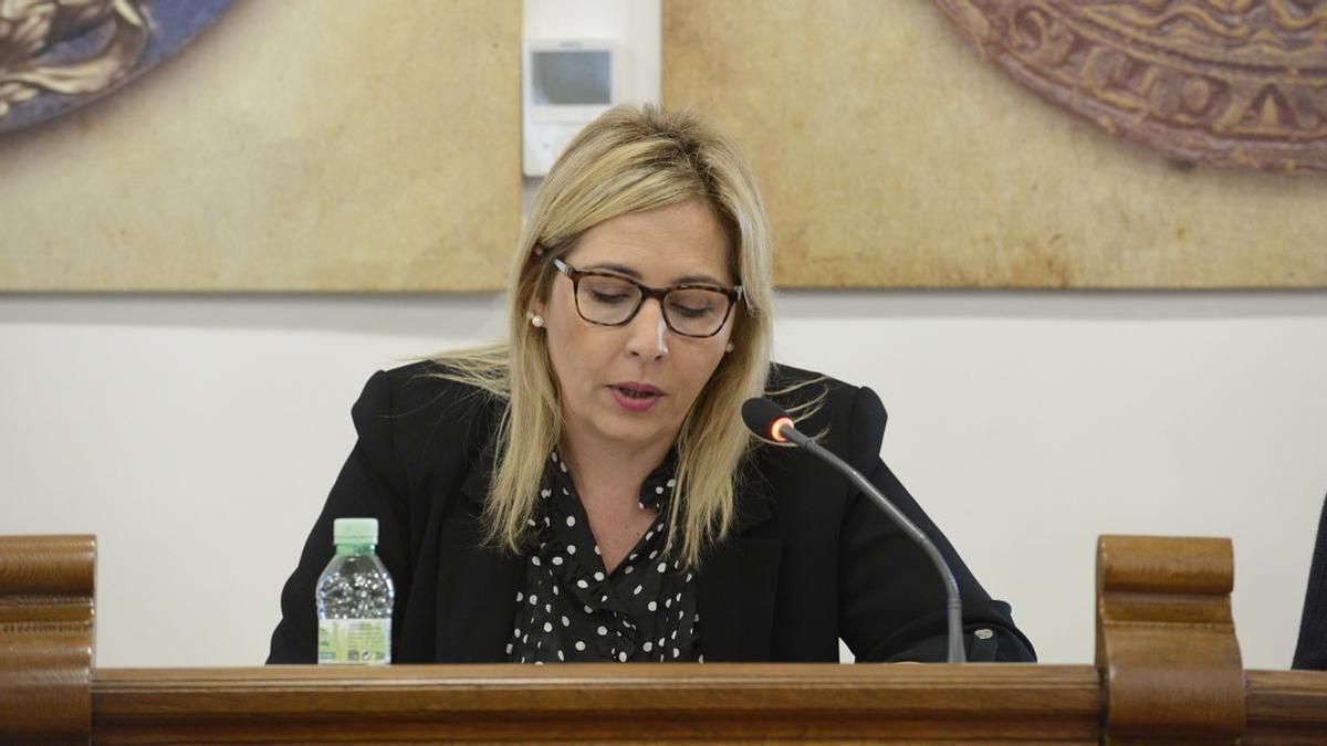 La portavoz del Grupo Municipal Socialista, Patricia Martín, en un Pleno.