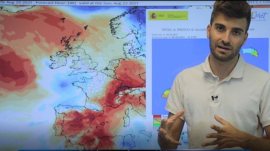 MZ-Meteorologe Duncan Wingen bei der Wettervorhersage für das Wochenende vom 20.8. bis 22.8.2021