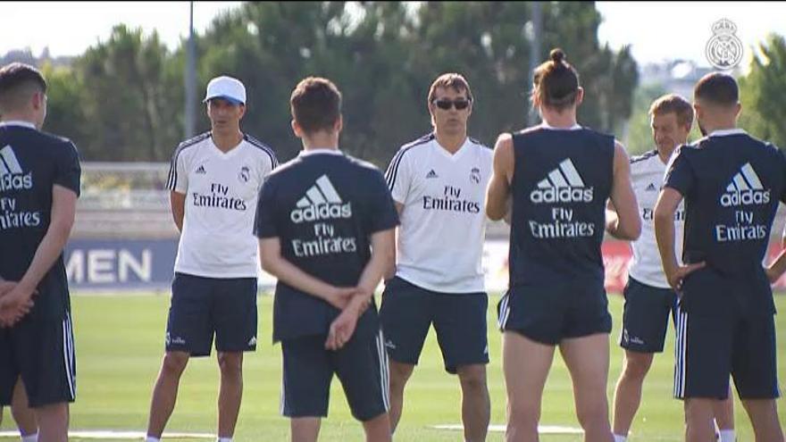 Lopetegui dirige su primer entrenamiento en el Real Madrid