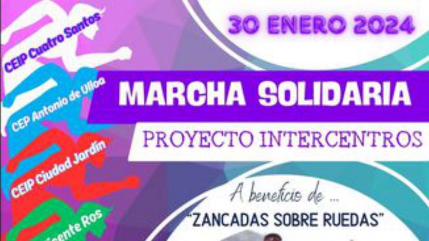 Marcha solidaria intercentros  por Zancadas sobre ruedas