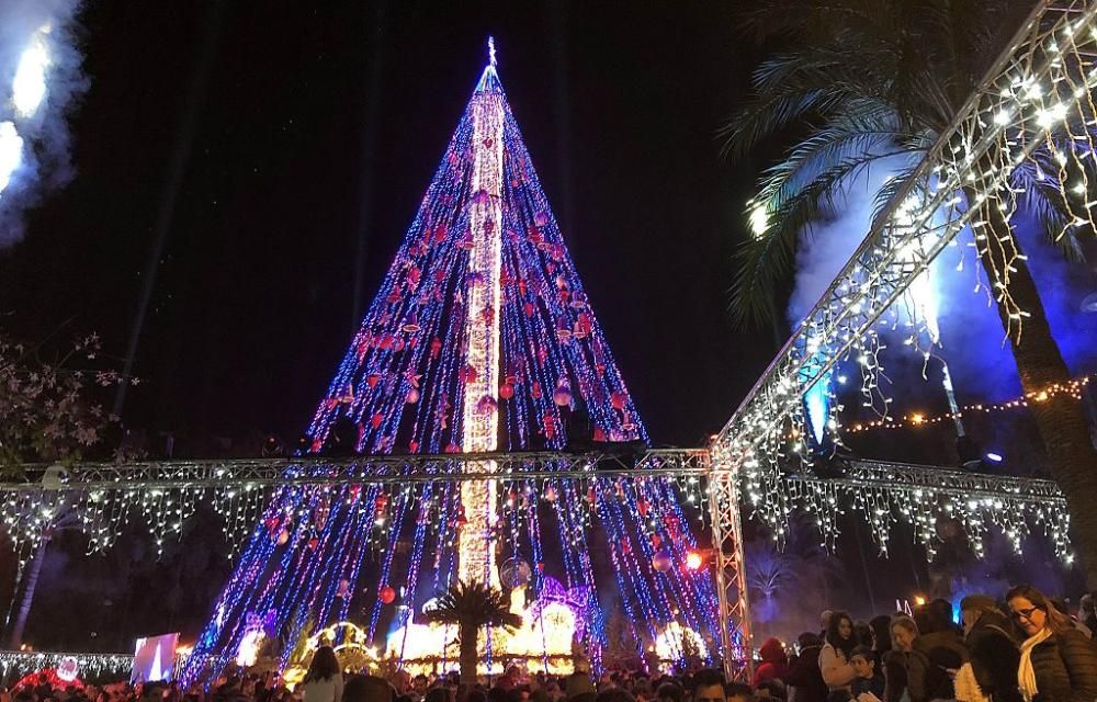 Encendido del árbol de la Circular en Murcia