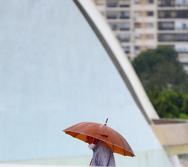 Lluvia en València.