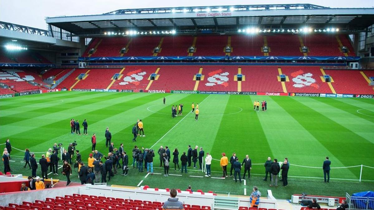 La Roma probó Anfield antes de su semifinal ante el Liverpool