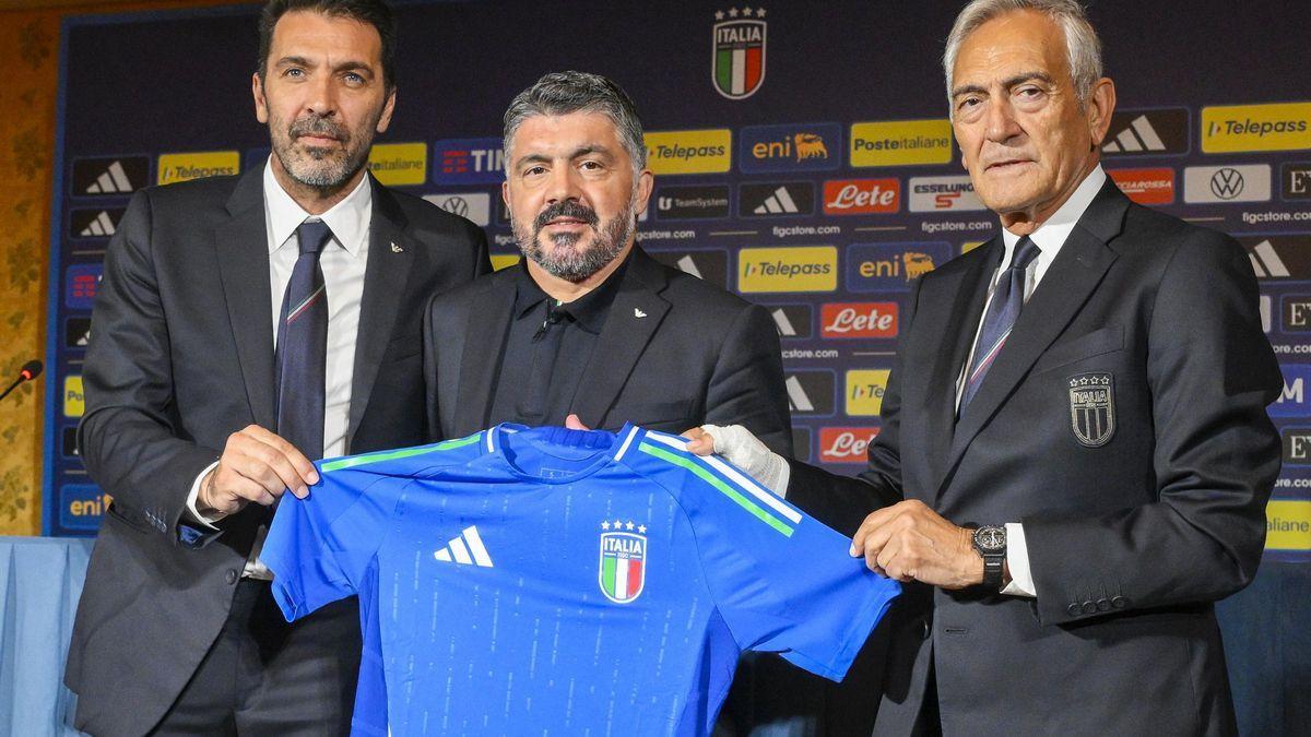 Gattuso en su presentación como seleccionador de Italia
