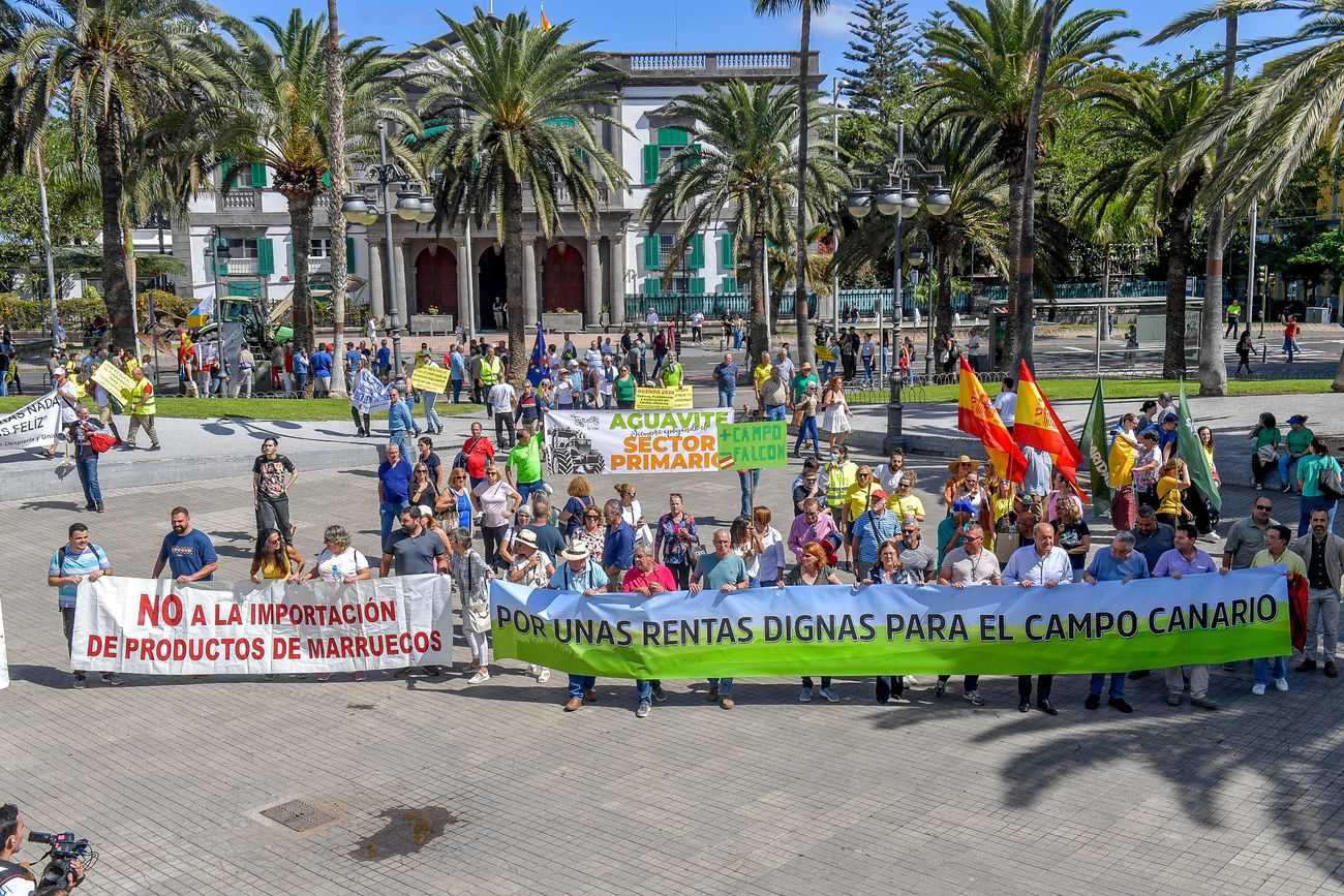 Tractorada del sector primario en Las Palmas de Gran Canaria (21/02/24)